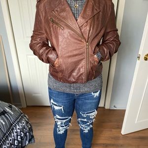 Faux leather jacket